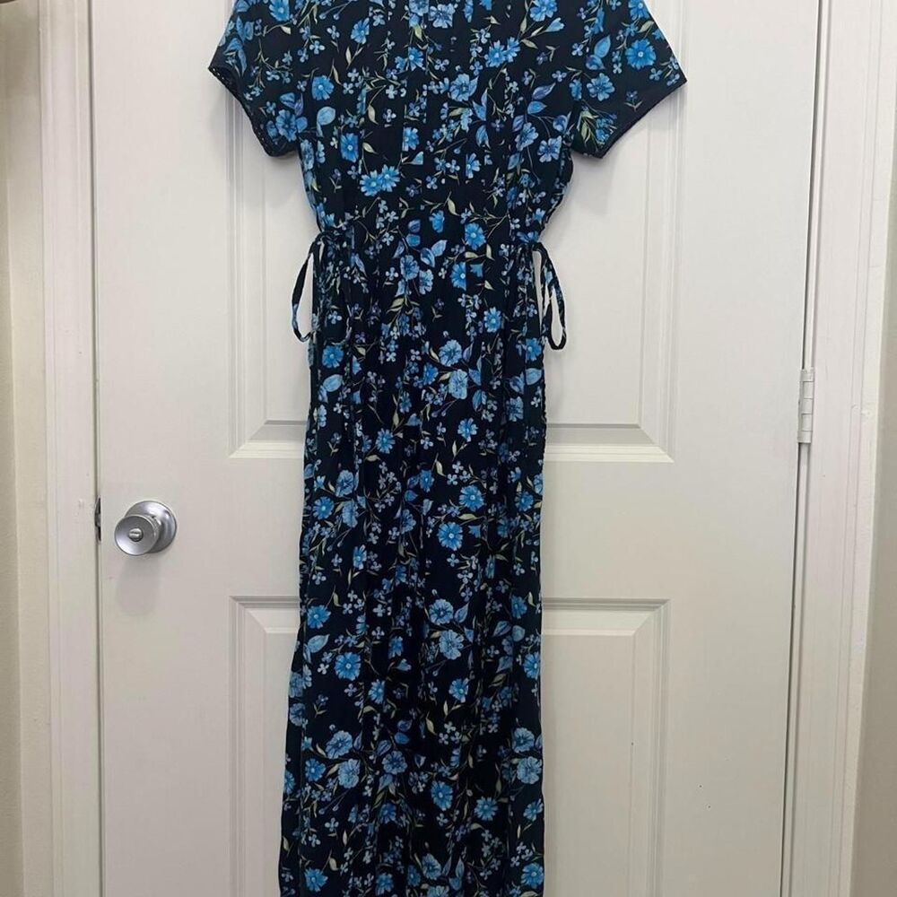 Vintage Liz Baker Floral Maxi Dress